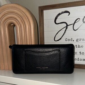 Marc Jacobs Black Pebbled Leather Clutch